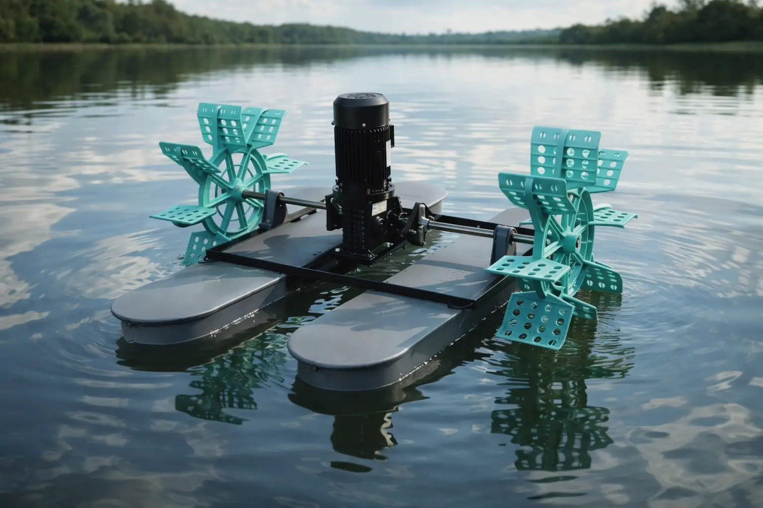 1HP 2 paddle wheel aerator